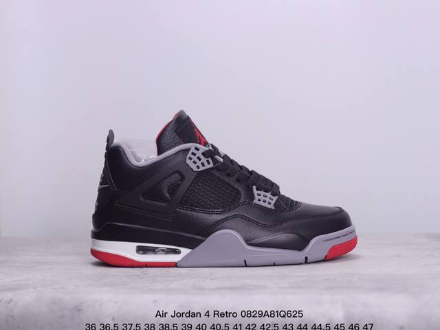 Air Jordan 4 Retro 乔丹4代气垫缓震篮球鞋 牛皮材质 公司级 可实战球鞋 真标带半码 Size:36-47码 xm0829Q625 - 点击图像关闭