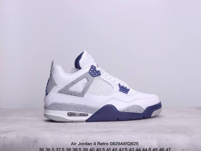 Air Jordan 4 Retro 乔丹4代气垫缓震篮球鞋 牛皮材质 公司级 可实战球鞋 真标带半码 Size:36-47码 xm0829Q625