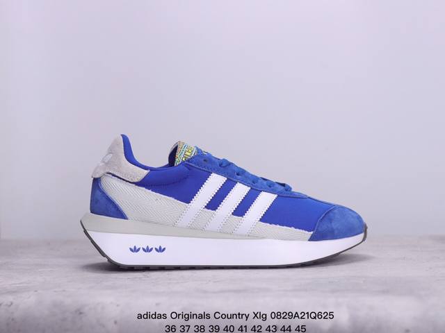 Adidas Originals Country Xlg 阿迪达斯三叶草复古t头休闲鞋 简约百搭 防滑耐磨 轻便舒适 织物材质运动鞋 Size:36-45码 x