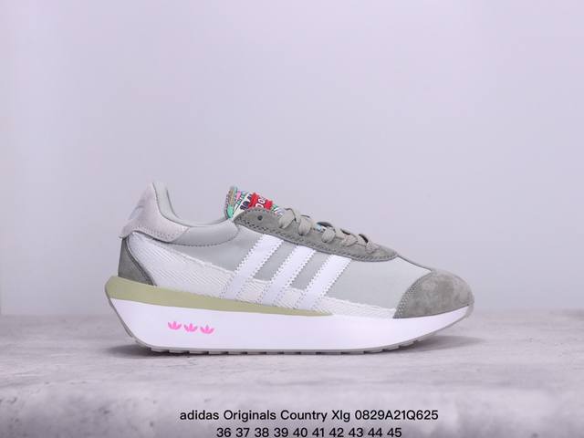 Adidas Originals Country Xlg 阿迪达斯三叶草复古t头休闲鞋 简约百搭 防滑耐磨 轻便舒适 织物材质运动鞋 Size:36-45码 x