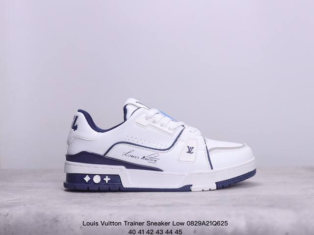 公司级全新lv路易威登louis Vuitton Trainer Sneaker Low休闲运动文化百搭板鞋 尺码:36-45 xm0829Q625