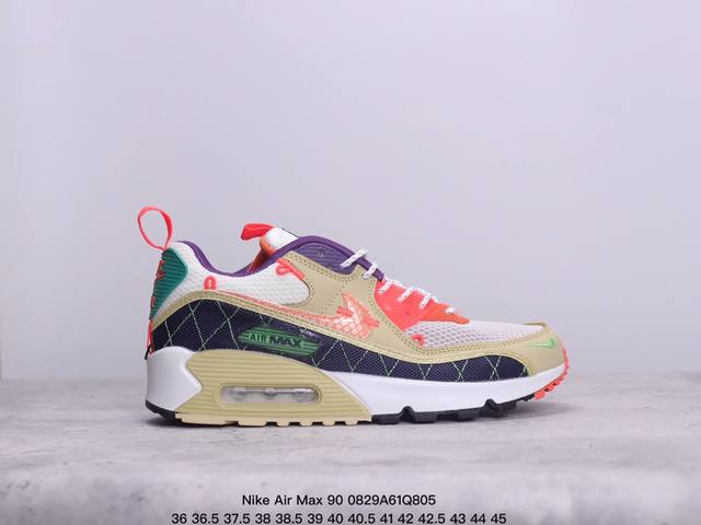 Nike Air Max 90 时尚复古运动鞋 穿着出来的不仅是舒适,而是休闲运动与时尚的相结合。它既可以当动运跑鞋来穿，也可以当休闲鞋来穿，无论搭配什么裤子都