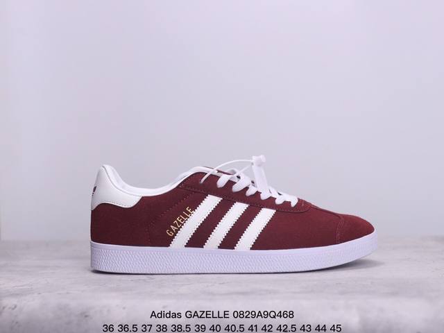 Adidas阿迪达斯gazelle三叶草绒面复古女鞋低帮休闲鞋板鞋b41645 尺码：36-45半 xm0829Q468