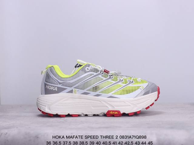 公司级hoka Mafate Speed Three 2玛法特 超轻厚底轻量山地跑步鞋 货号:1153931 尺码:36 36.5 37.5 38 38.5 3