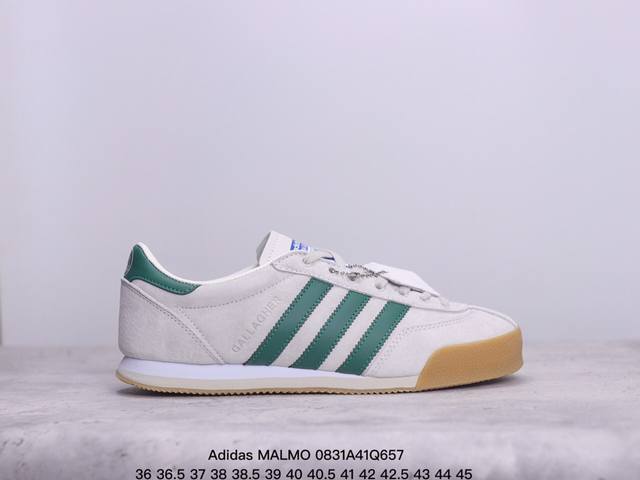 阿迪达斯 Adidas Malmo 马尔摩三叶草低帮板鞋 city Series系列鞋款,以看台风新鲜演绎。这款adidas Malmo Net Spzl经典鞋 - 点击图像关闭