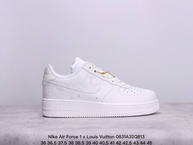 公司级nike Air Force 1 High X Louis Vuitton 原楦头原纸板 打造纯正高帮空军版型 专注外贸渠道 全掌内置蜂窝气垫 原盒配件