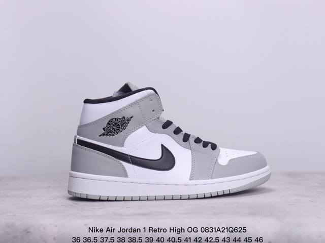 耐克 Nike Air Jordan 1 Retro High Og 乔丹一代篮球鞋复刻运动鞋 皮面高帮板鞋的设计灵感源自运动夹克，带你重温入选球队时刻。采用经