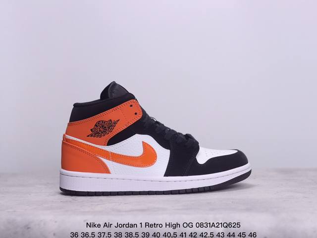 耐克 Nike Air Jordan 1 Retro High Og 乔丹一代篮球鞋复刻运动鞋 皮面高帮板鞋的设计灵感源自运动夹克，带你重温入选球队时刻。采用经