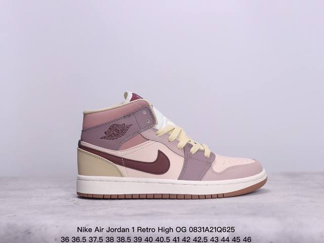 耐克 Nike Air Jordan 1 Retro High Og 乔丹一代篮球鞋复刻运动鞋 皮面高帮板鞋的设计灵感源自运动夹克，带你重温入选球队时刻。采用经