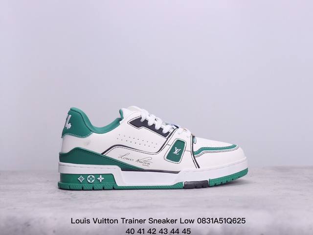 公司级全新lv路易威登louis Vuitton Trainer Sneaker Low休闲运动文化百搭板鞋 尺码:40-45 xm0831Q625