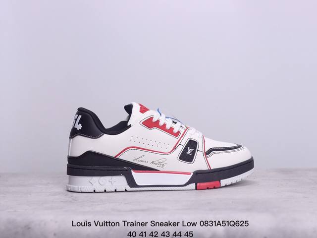 公司级全新lv路易威登louis Vuitton Trainer Sneaker Low休闲运动文化百搭板鞋 尺码:40-45 xm0831Q625