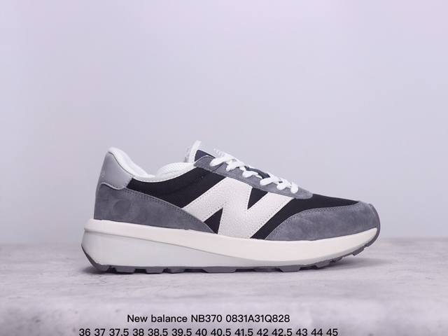 公司级new Balance Nb370 新百伦织物层牛皮防滑减震透气舒适耐磨减震低帮轻休闲鞋 货号:U370Ah 尺码:36 37 37.5 38 38.5