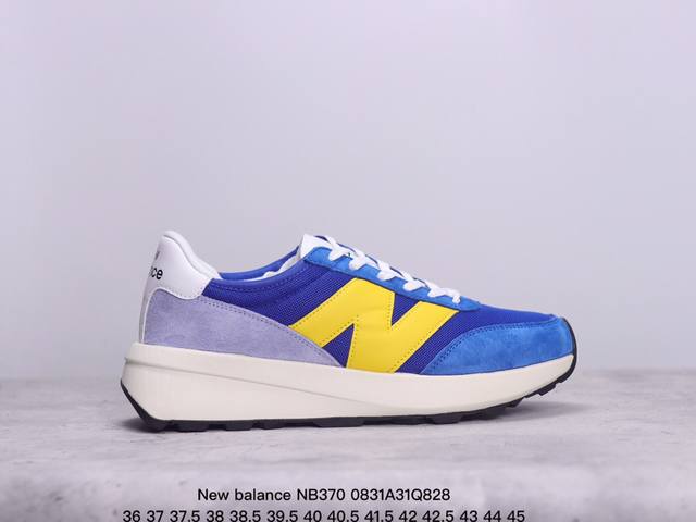 公司级new Balance Nb370 新百伦织物层牛皮防滑减震透气舒适耐磨减震低帮轻休闲鞋 货号:U370Ah 尺码:36 37 37.5 38 38.5