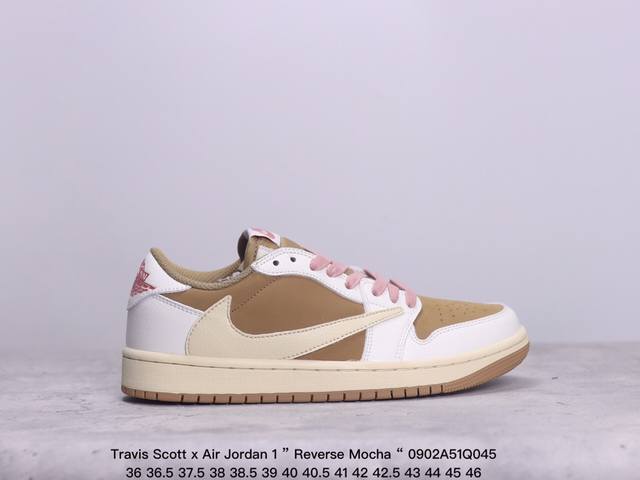 公司级aj1倒勾travis Scott X Air Jordan 1 ” Reverse Mocha “ Aj1乔1 Ts 闪电 联名倒钩 低帮文化篮球鞋 完 - 点击图像关闭