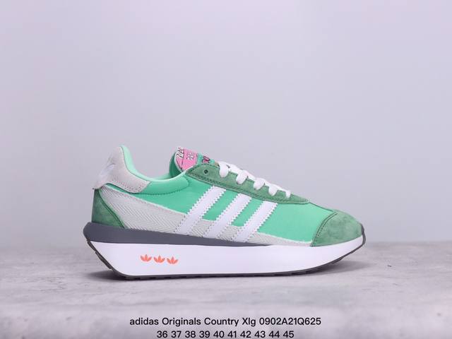 Adidas Originals Country Xlg 阿迪达斯三叶草复古t头休闲鞋 简约百搭 防滑耐磨 轻便舒适 织物材质运动鞋 Size:36-45码 x