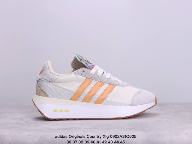 Adidas Originals Country Xlg 阿迪达斯三叶草复古t头休闲鞋 简约百搭 防滑耐磨 轻便舒适 织物材质运动鞋 Size:36-45码 x