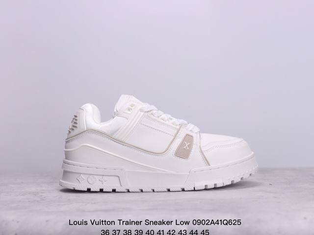 公司级全新lv路易威登louis Vuitton Trainer Sneaker Low休闲运动文化百搭板鞋 尺码:36-45 xm0902Q625