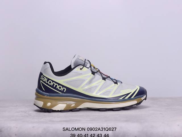 Salomon萨洛蒙 Xt-6 复古户外 织物人造革减震防滑耐磨 低帮 越野跑步鞋 xm0902Q627