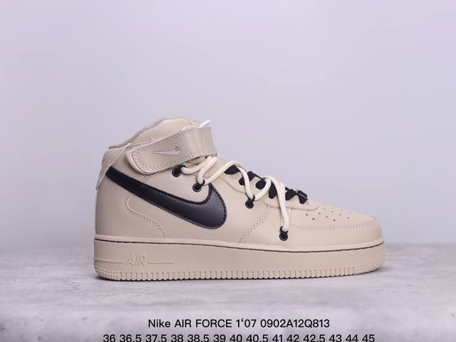 公司级nike Air Force 1 High 原楦头原纸板 打造纯正高帮空军版型 专注外贸渠道 全掌内置蜂窝气垫 原盒配件 原厂中底钢印、拉帮完美 官方货号