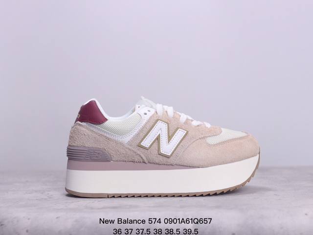 New Balance Nb574官方24年新款女百搭舒适运动厚底增高鞋 xm0901Q657