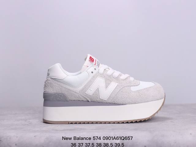 New Balance Nb574官方24年新款女百搭舒适运动厚底增高鞋 xm0901Q657