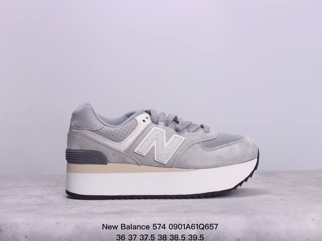 New Balance Nb574官方24年新款女百搭舒适运动厚底增高鞋 xm0901Q657