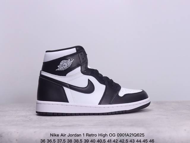 耐克 Nike Air Jordan 1 Retro High Og 乔丹一代篮球鞋复刻运动鞋 皮面高帮板鞋的设计灵感源自运动夹克，带你重温入选球队时刻。采用经