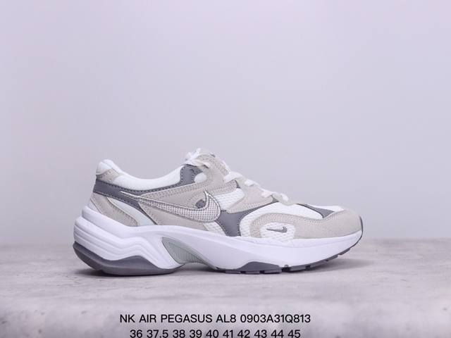 公司级耐克nk Air Pegasus Al8舒适百搭耐磨透气低帮跑步鞋时尚厚底老爹鞋专为跑者打造的熟悉弹力脚感再度回归 助你攻克各种目标 再不然 也能为你增添