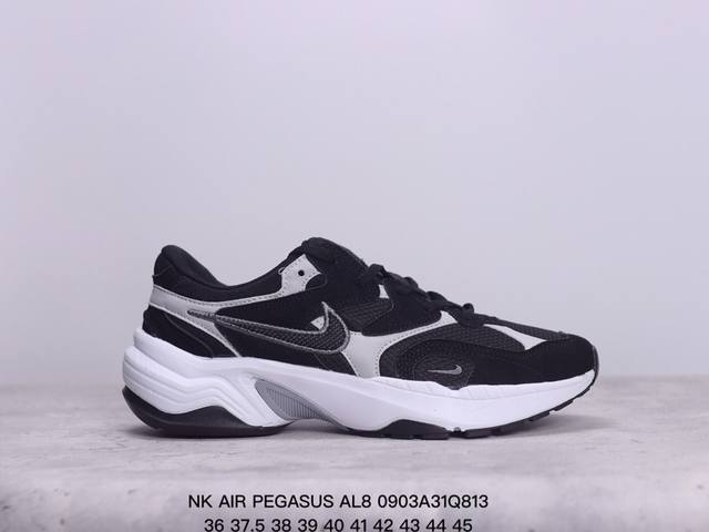 公司级耐克nk Air Pegasus Al8舒适百搭耐磨透气低帮跑步鞋时尚厚底老爹鞋专为跑者打造的熟悉弹力脚感再度回归 助你攻克各种目标 再不然 也能为你增添