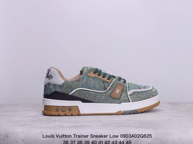 公司级全新lv路易威登louis Vuitton Trainer Sneaker Low休闲运动文化百搭板鞋 尺码:36-45 xm0903Q625