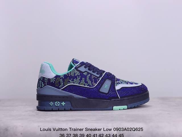 公司级全新lv路易威登louis Vuitton Trainer Sneaker Low休闲运动文化百搭板鞋 尺码:36-45 xm0903Q625