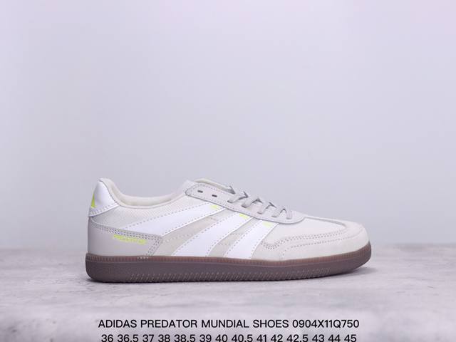 阿迪达斯 Adidas Predator Mundial Shoes 经典运动板鞋 从往昔汲取灵感的足球风经典运动鞋 这款adidas经典运动鞋，融合往日经典设