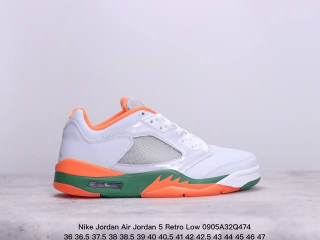 公司级nike Jordan Air Jordan 5 Retro Low Cny 皮革 舒适百搭 防滑 耐磨 低帮 复古篮球鞋 货号:819951 003 尺