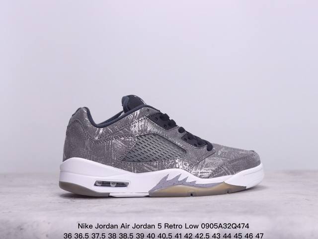 公司级nike Jordan Air Jordan 5 Retro Low Cny 皮革 舒适百搭 防滑 耐磨 低帮 复古篮球鞋 货号:819951 003 尺