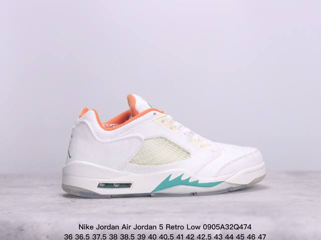 公司级nike Jordan Air Jordan 5 Retro Low Cny 皮革 舒适百搭 防滑 耐磨 低帮 复古篮球鞋 货号:819951 003 尺