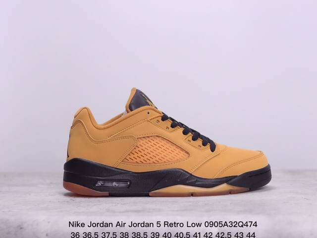 公司级nike Jordan Air Jordan 5 Retro Low Cny 皮革 舒适百搭 防滑 耐磨 低帮 复古篮球鞋 货号:819951 003 尺