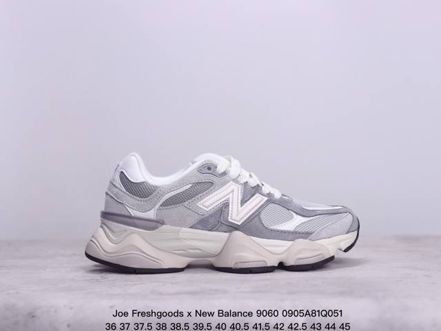 Joe Freshgoods X New Balance 公司级版本nb9060 复古休闲运动慢跑鞋 鞋款灵感源自设计师本人对夏日的怀日回忆。鞋面大身由空间双格