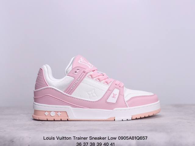 全新lv 钻石路易威登louis Vuitton Trainer Sneaker Low休闲运动文化百搭板鞋 ！ xm0905Q657