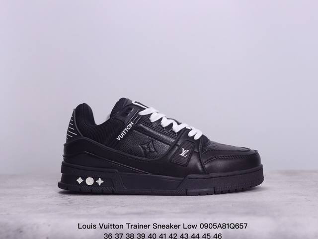 全新lv 钻石路易威登louis Vuitton Trainer Sneaker Low休闲运动文化百搭板鞋 ！ xm0905Q657