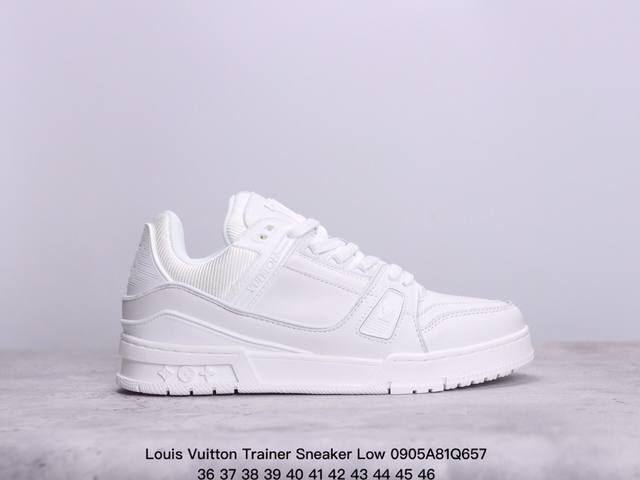 全新lv 钻石路易威登louis Vuitton Trainer Sneaker Low休闲运动文化百搭板鞋 ！ xm0905Q657