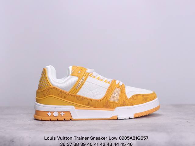 全新lv 钻石路易威登louis Vuitton Trainer Sneaker Low休闲运动文化百搭板鞋 ！ xm0905Q657