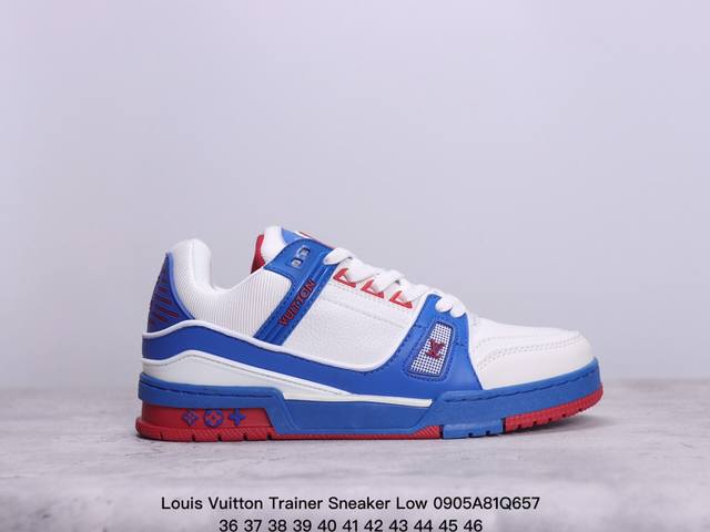 全新lv 钻石路易威登louis Vuitton Trainer Sneaker Low休闲运动文化百搭板鞋 ！ xm0905Q657