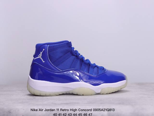 真标nike Air Jordan 11 Retro High Concord 耐克 Aj11代迈克尔 乔丹低帮运动文化篮球鞋 货号:378037 006 尺码