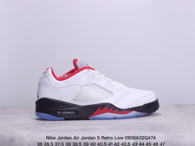 公司级nike Jordan Air Jordan 5 Retro Low Cny 皮革 舒适百搭 防滑 耐磨 低帮 复古篮球鞋 货号:819951 003 尺