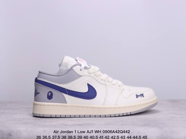 乔丹air Jordan 1 Low Aj1 Wh 乔1 低帮复古文化休闲运动篮球鞋。凭借出色的性能和吸睛的外观， Air Jordan直是风球场和街头的时尚标