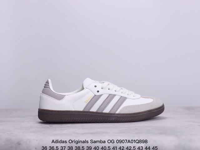 公司级阿迪达斯三叶草adidas Originals Samba Og 桑巴舞系列绅士德训足球风百搭低帮休闲运动板鞋 货号:Ji4218 尺码:36 36.5