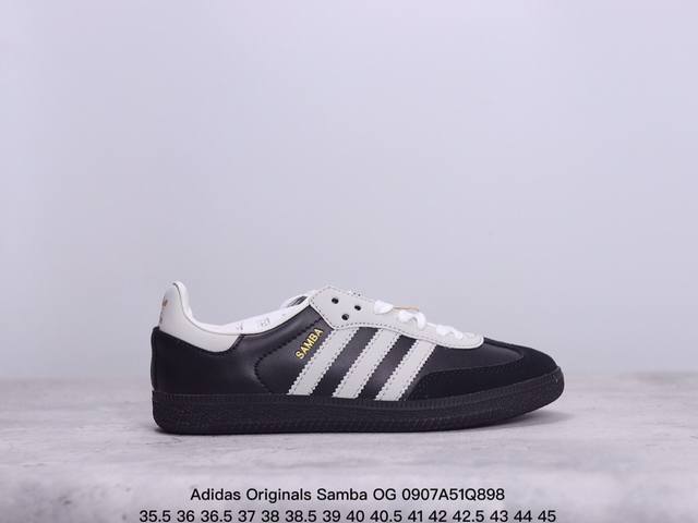 公司级阿迪达斯三叶草adidas Originals Samba Og 桑巴舞系列绅士德训足球风百搭低帮休闲运动板鞋 货号:Jp5282 尺码:35.5 36