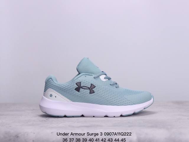 Under Armour Surge 3舒适织物减震防滑耐磨透气轻便低帮跑步鞋 xm0907Q222