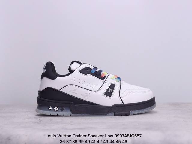 全新lv 钻石路易威登louis Vuitton Trainer Sneaker Low休闲运动文化百搭板鞋 ！ xm0907Q657 - 点击图像关闭