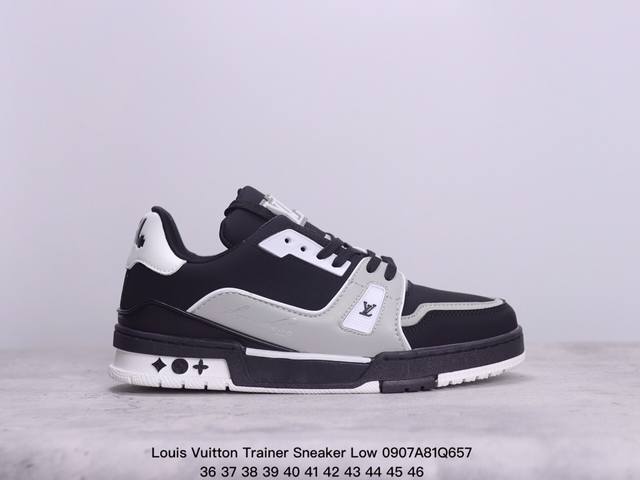 全新lv 钻石路易威登louis Vuitton Trainer Sneaker Low休闲运动文化百搭板鞋 ！ xm0907Q657 - 点击图像关闭